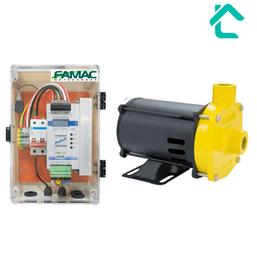 Kit Bomba Monoestágio Famac Solar FSG-P 117mm 1/2 Cv 42V Trifásico + Inversor incluso