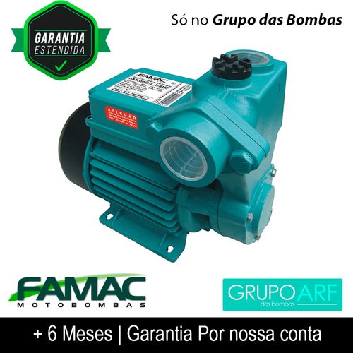 Bomba Periferica Famac XKM60 1 1/2Cv 60mm de Rotor em Bronze 127/220V Monofasico
