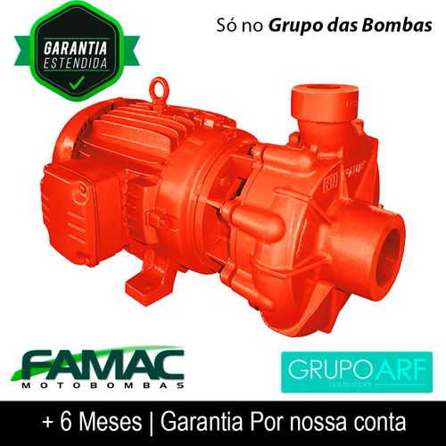 Bomba de Incendio Famac FN2B IN 7,5Cv 180mm de Rotor 220/380/440V Trifasico Saída Roscada